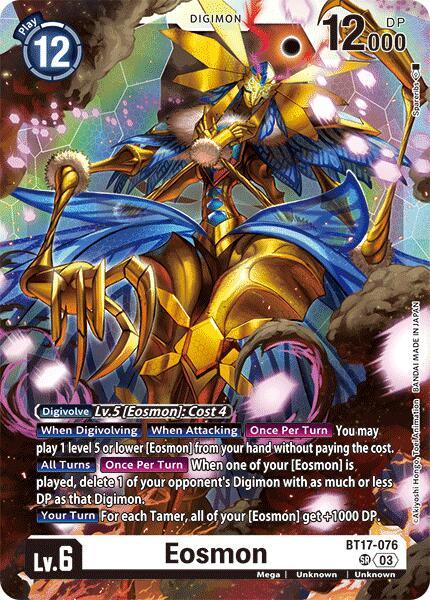 BT17-076, Digimon, Mega, Secret Crisis, Super Rare, Unknown, White Eosmon [BT17-076] - BT17-076 [Secret Crisis] - Trading Card World
