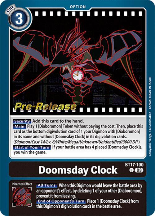 Black, BT17-100, Option, Secret Crisis Pre-Release Cards, Uncommon Doomsday Clock [BT17-100] [Secret Crisis Pre-Release Cards] - Trading Card World