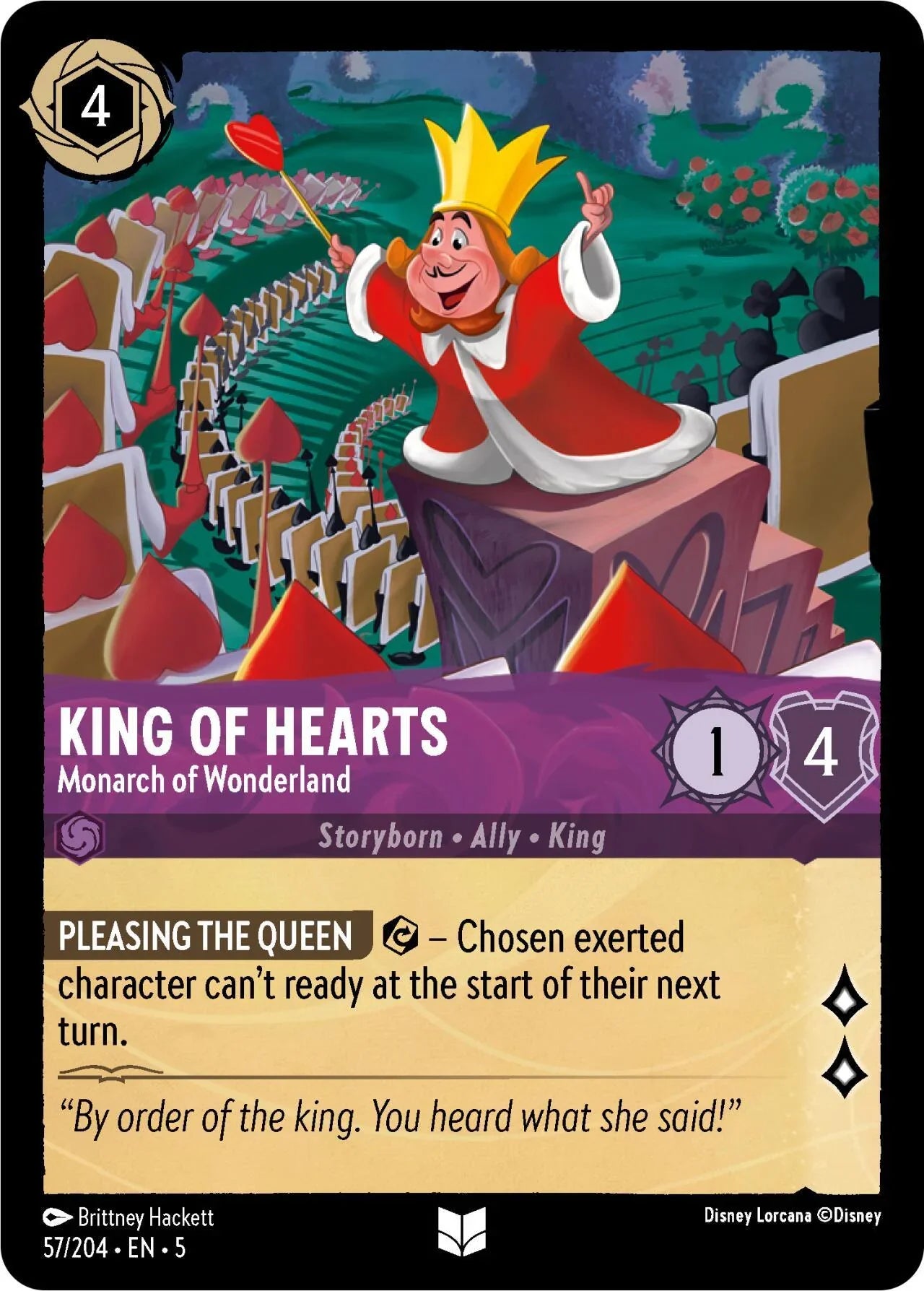  King of Hearts - Monarch of Wonderland (57/204) [Shimmering Skies] - Trading Card World