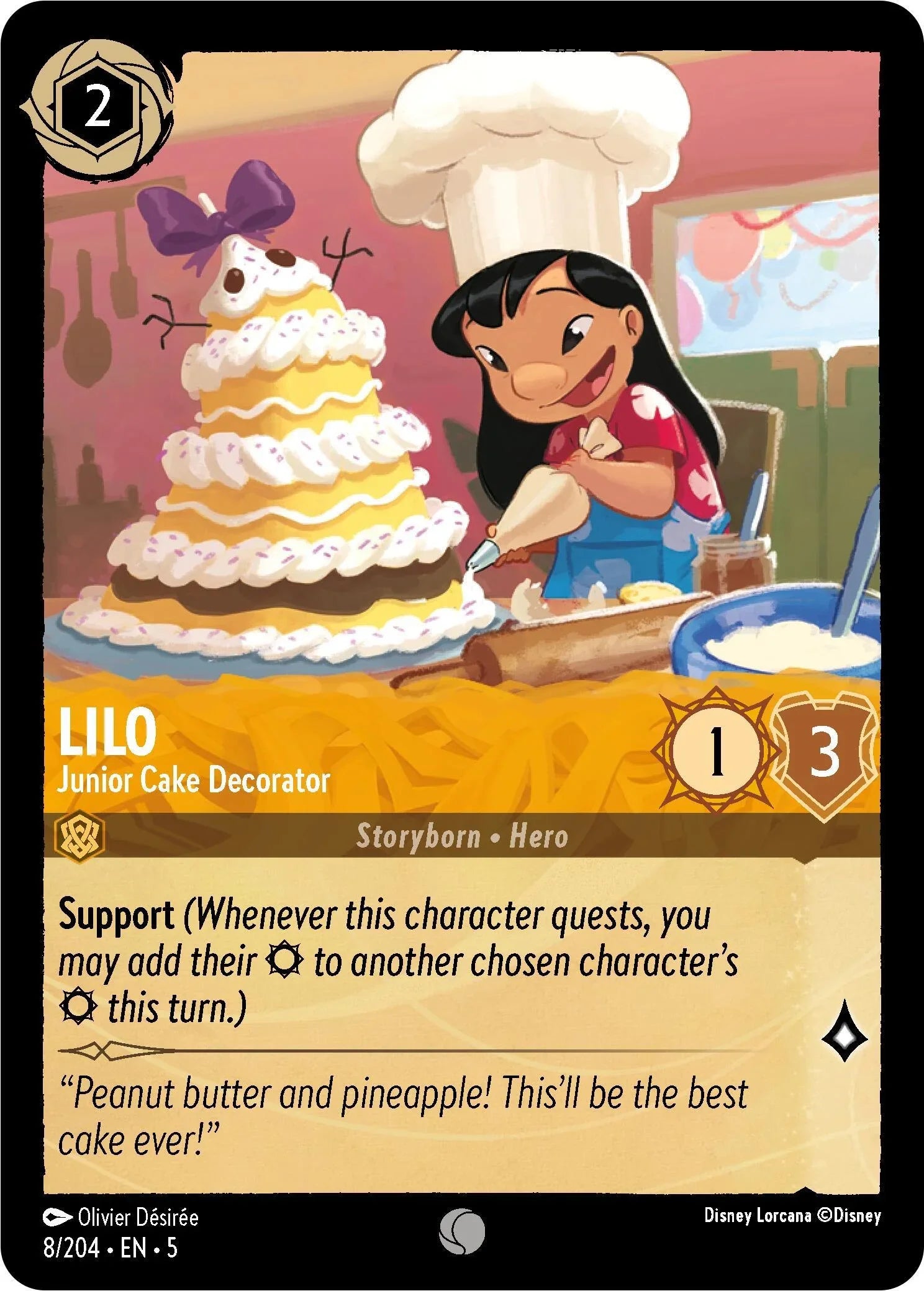  Lilo - Junior Cake Decorator (8/204) [Shimmering Skies] - Trading Card World