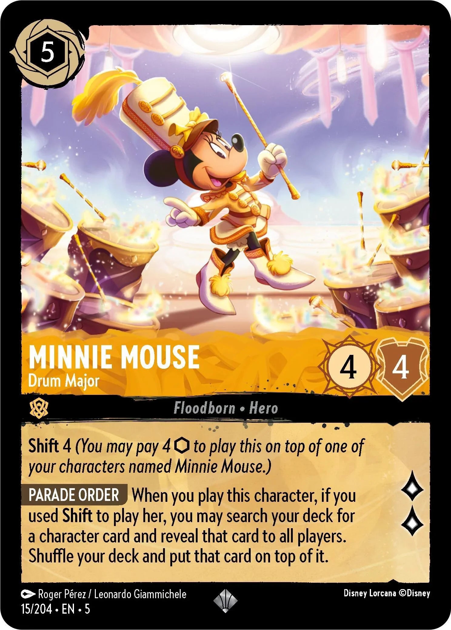  Minnie Mouse - Drum Major (15/204) [Shimmering Skies] - Trading Card World
