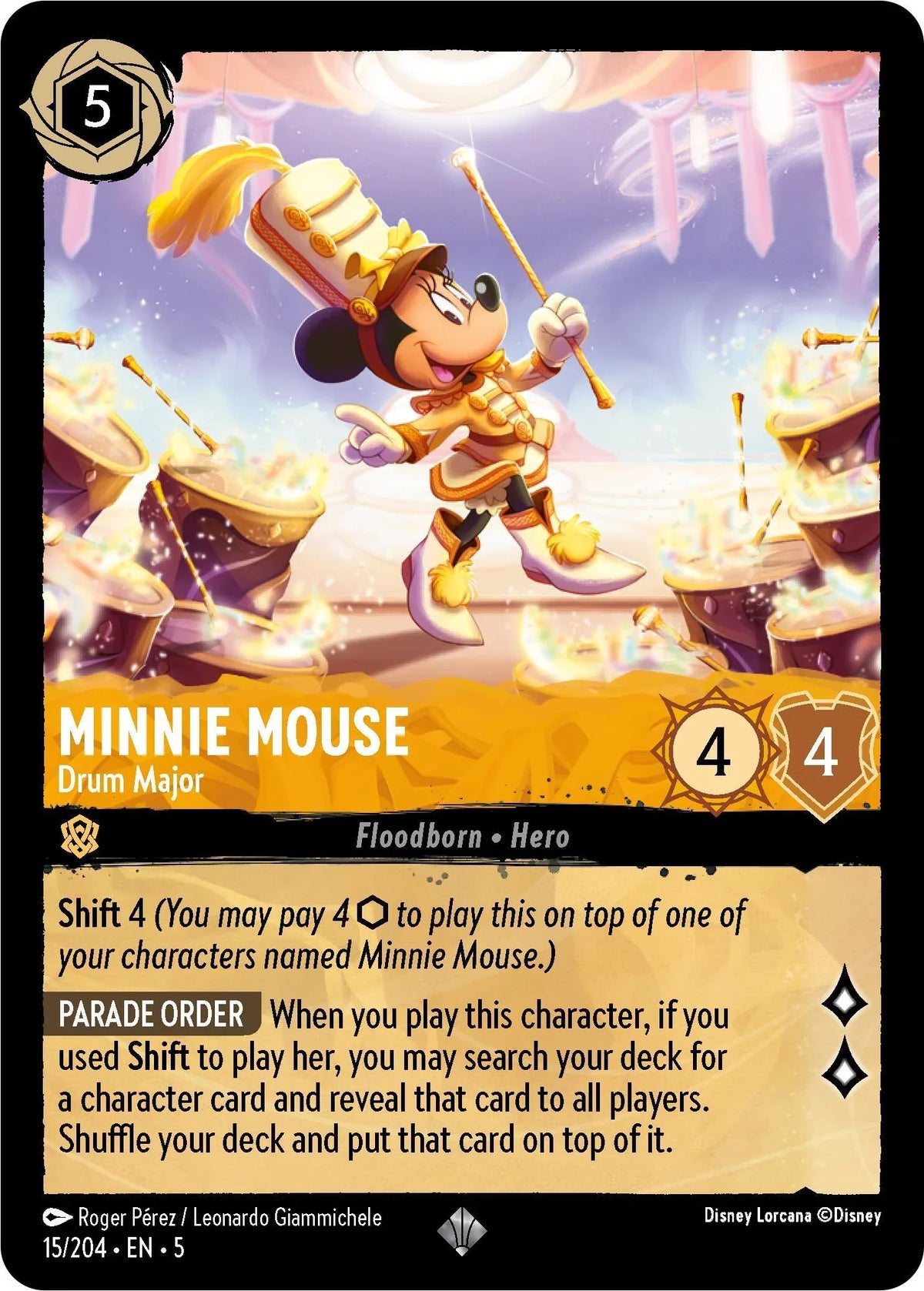 Minnie Mouse - Drum Major (15/204) [Shimmering Skies] - Trading Card World