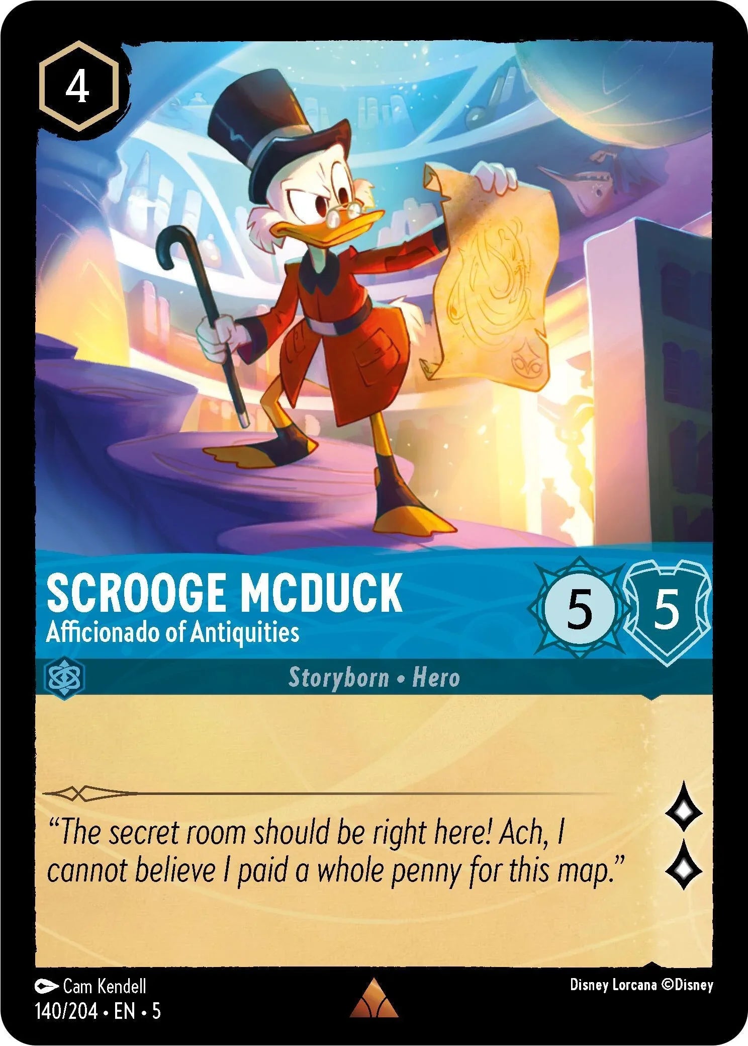  Scrooge McDuck - Afficionado of Antiquities (140/204) [Shimmering Skies] - Trading Card World