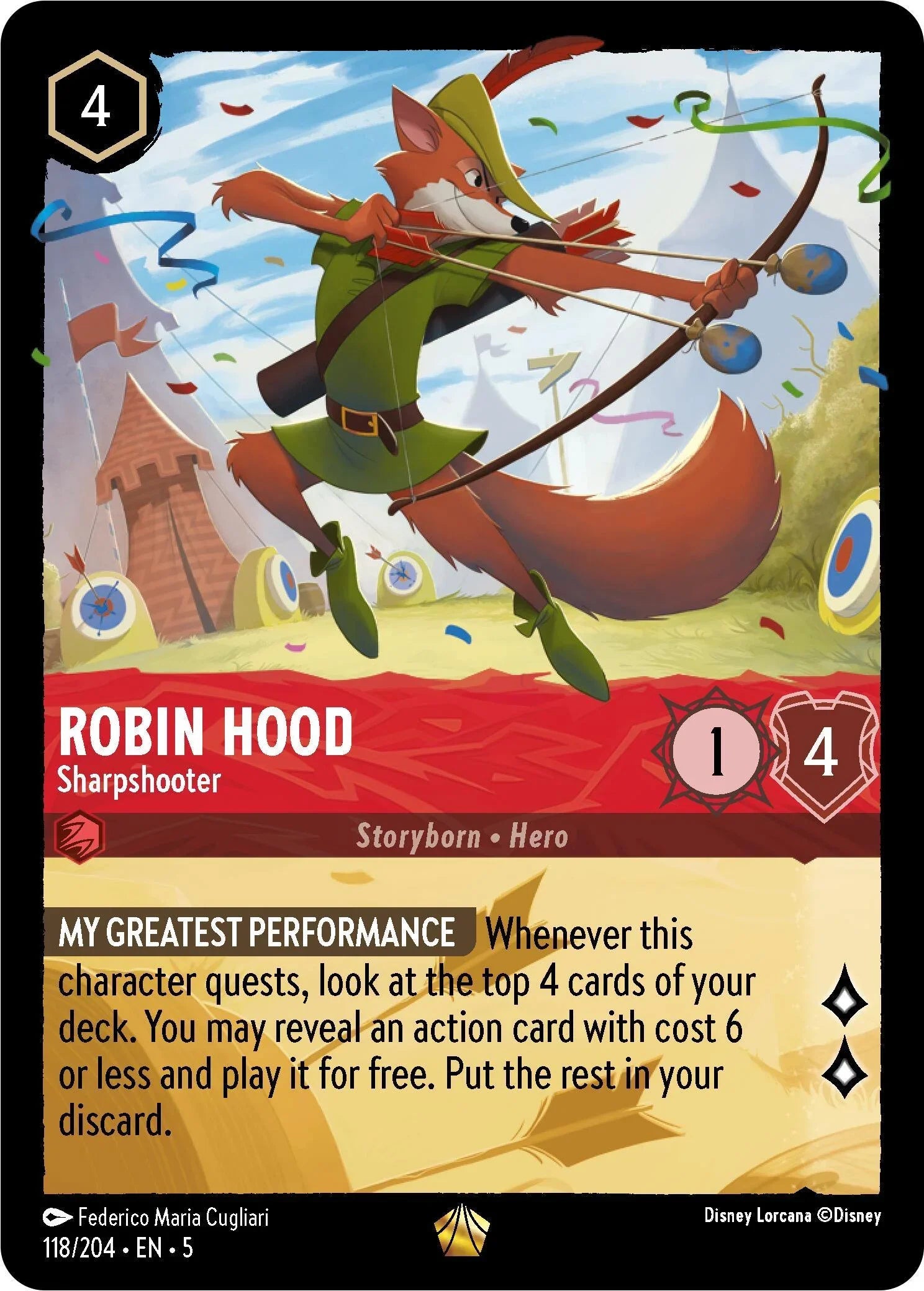  Robin Hood - Sharpshooter (118/204) [Shimmering Skies] - Trading Card World