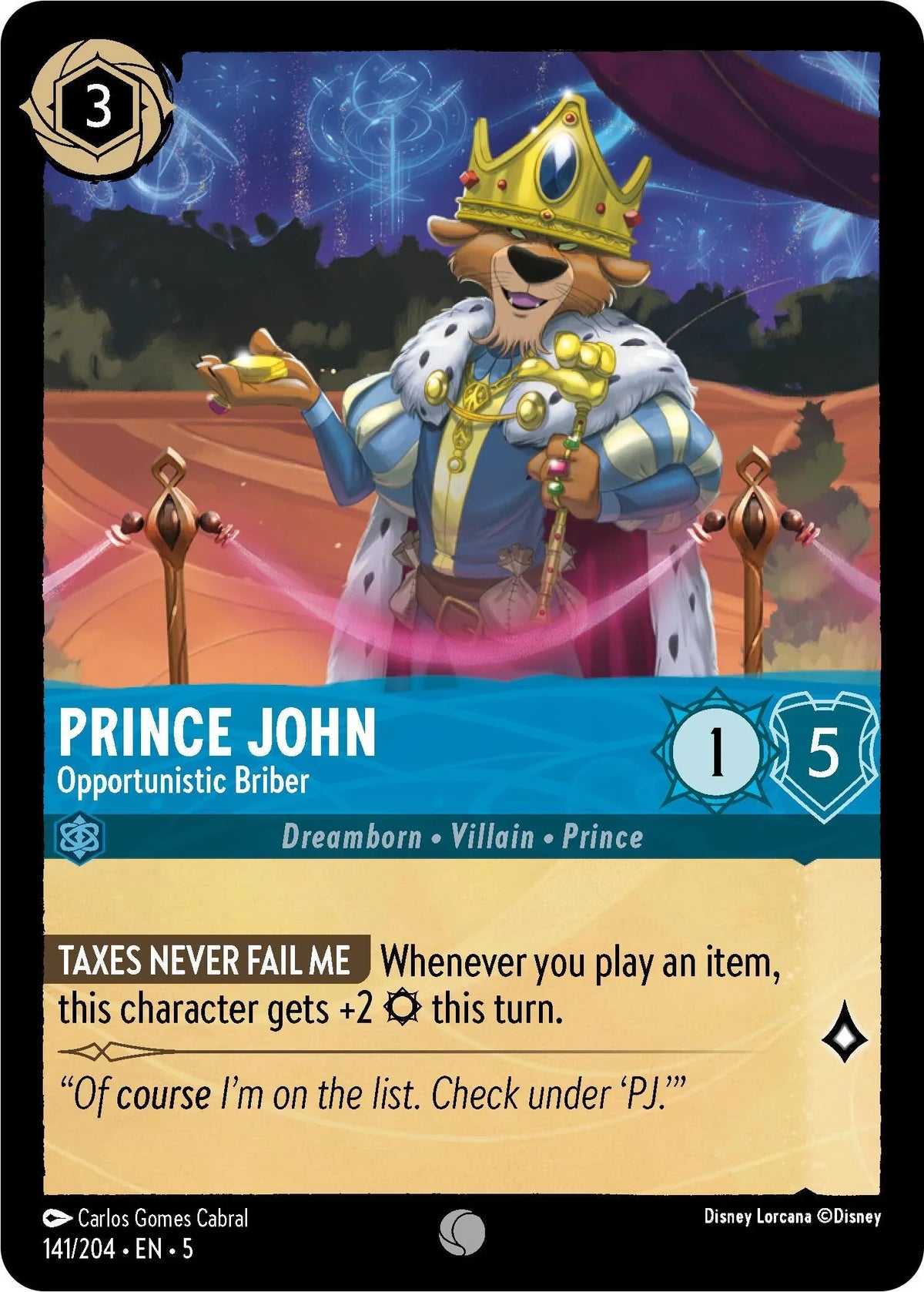 Prince John - Opportunistic Briber (141/204) [Shimmering Skies] - Trading Card World