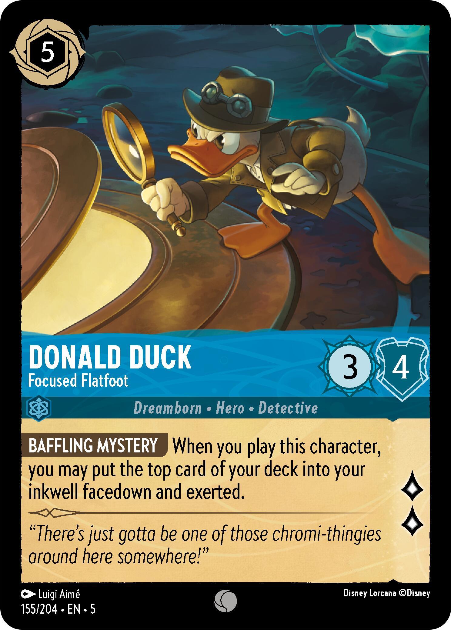  Donald Duck - Focused Flatfoot (155/204) [Shimmering Skies] - Trading Card World