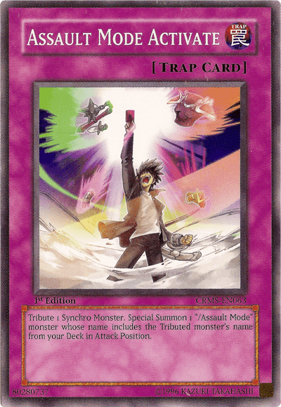 1st Edition, Common, Crimson Crisis, Normal Trap, Trap, Unlimited Assault Mode Activate [CRMS-EN063] Common - Trading Card World