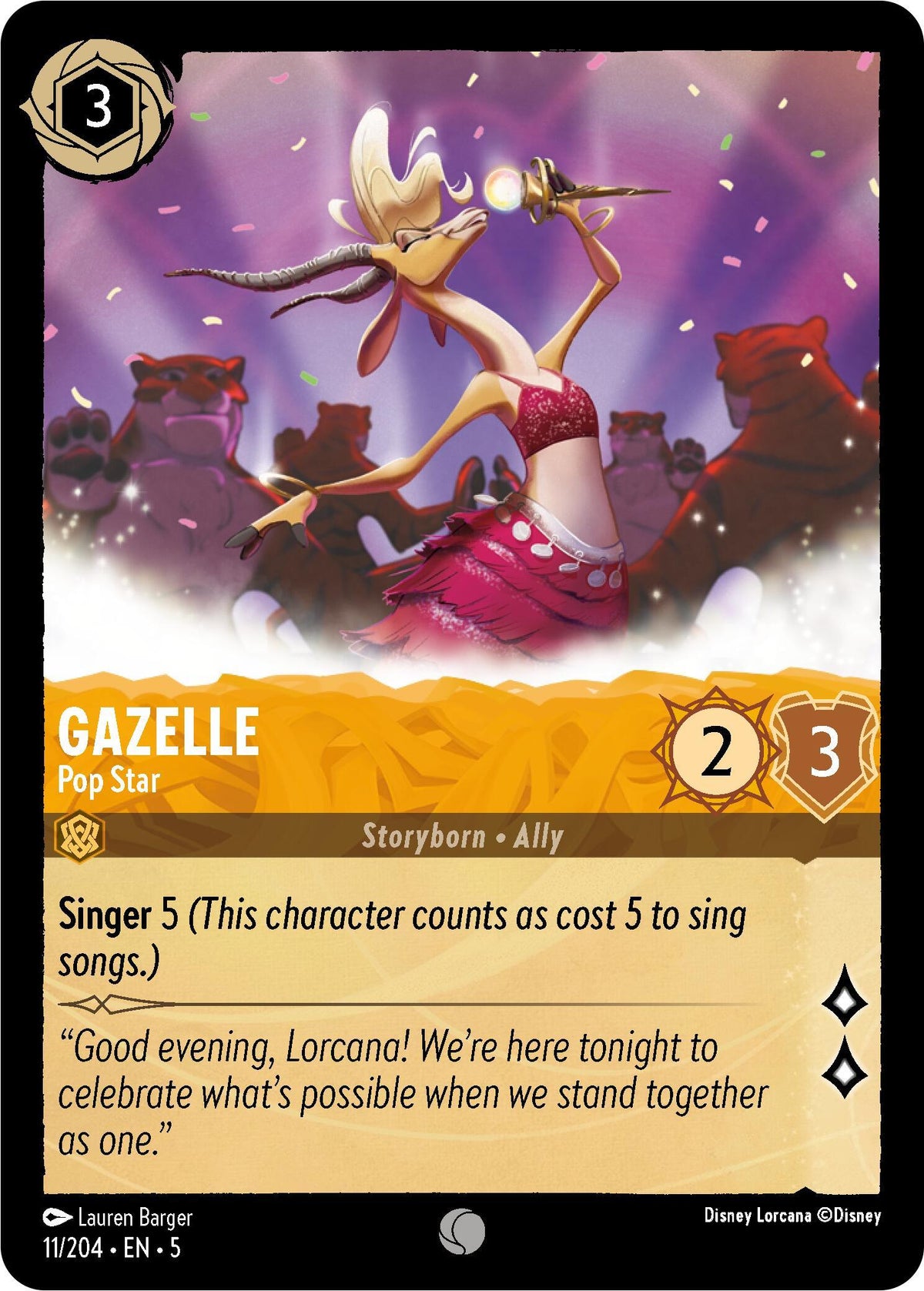  Gazelle - Pop Star (11/204) [Shimmering Skies] - Trading Card World