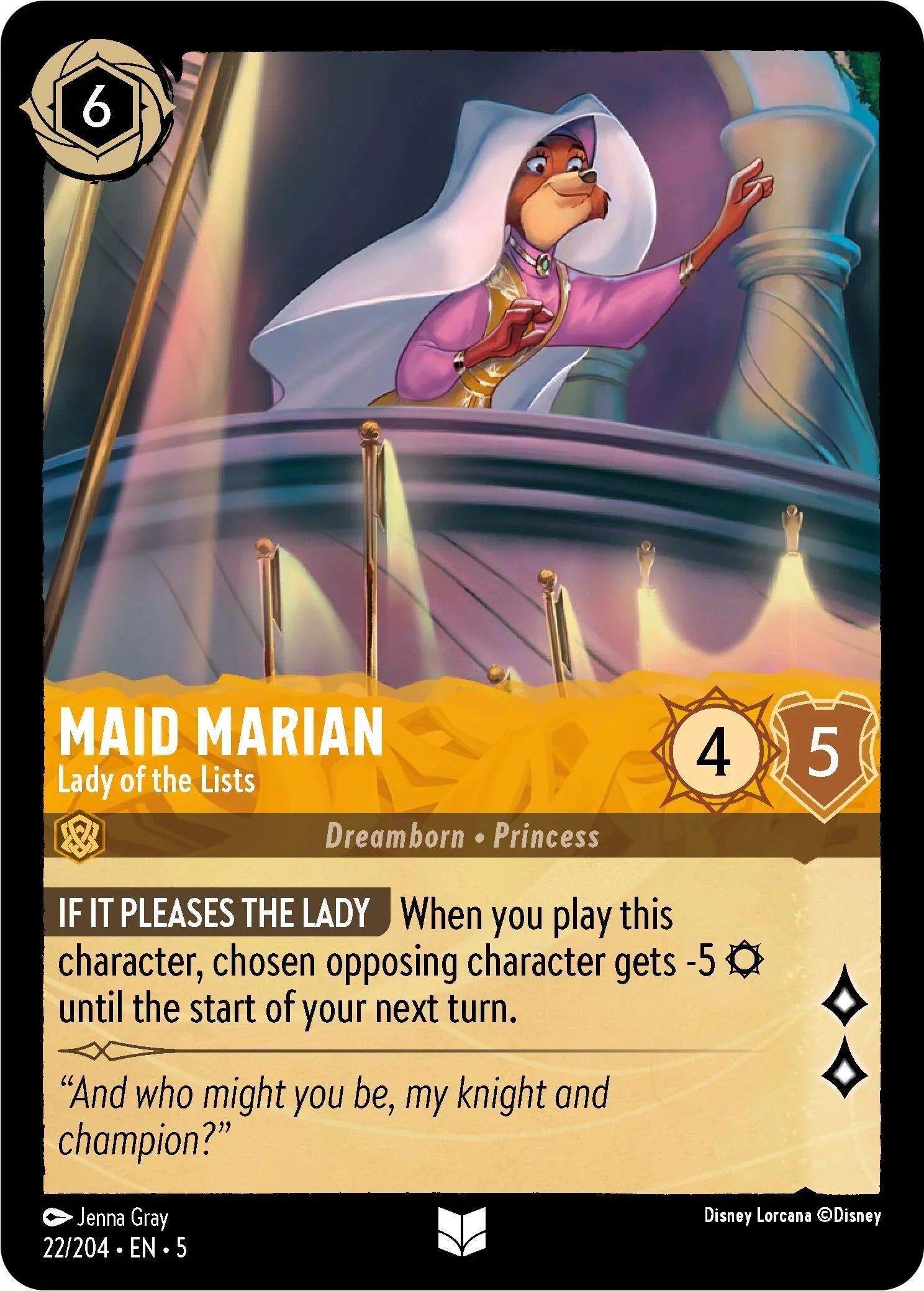  Maid Marian - Lady of the Lists (22/204) [Shimmering Skies] - Trading Card World