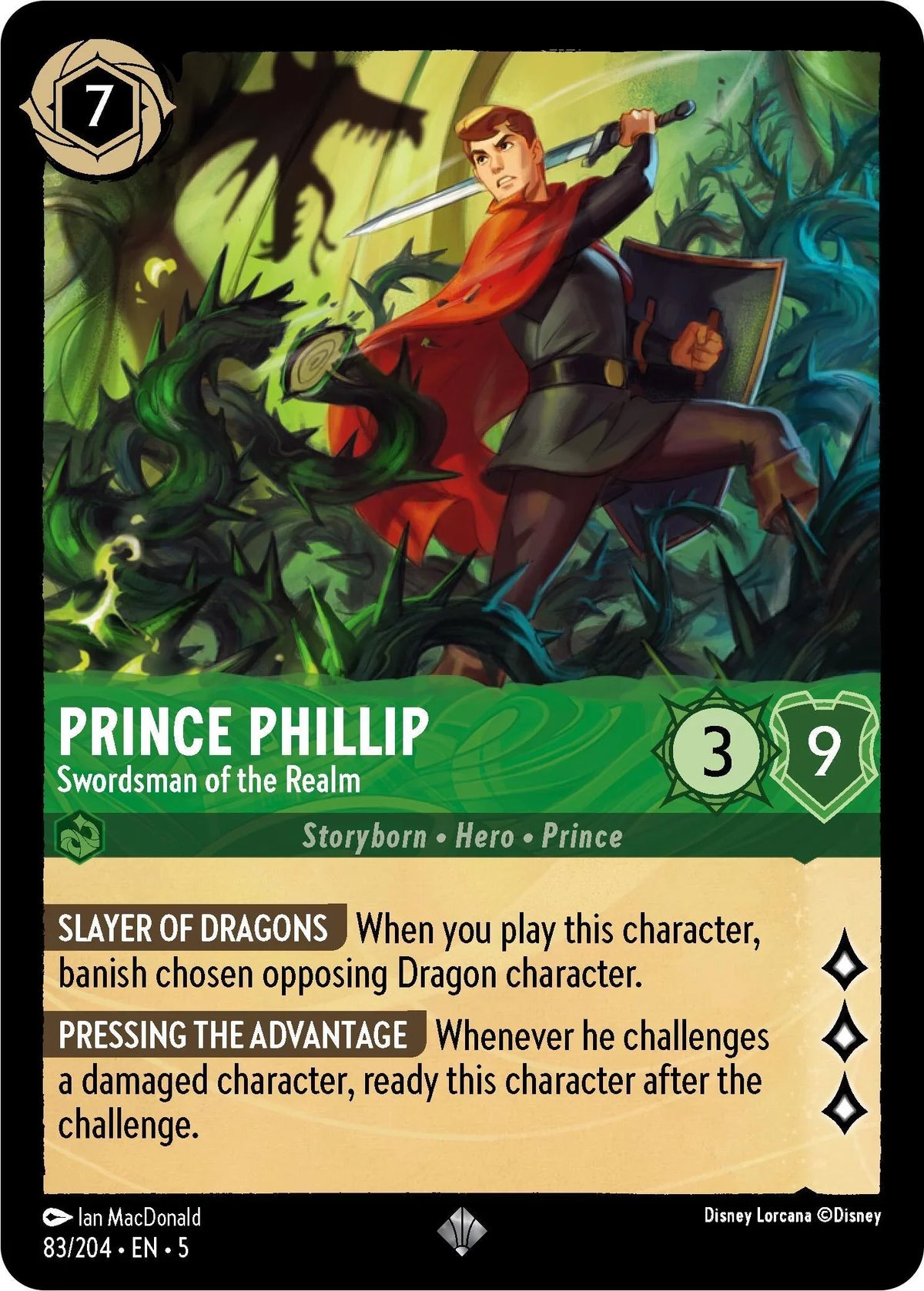  Prince Phillip - Swordsman of the Realm (83/204) [Shimmering Skies] - Trading Card World