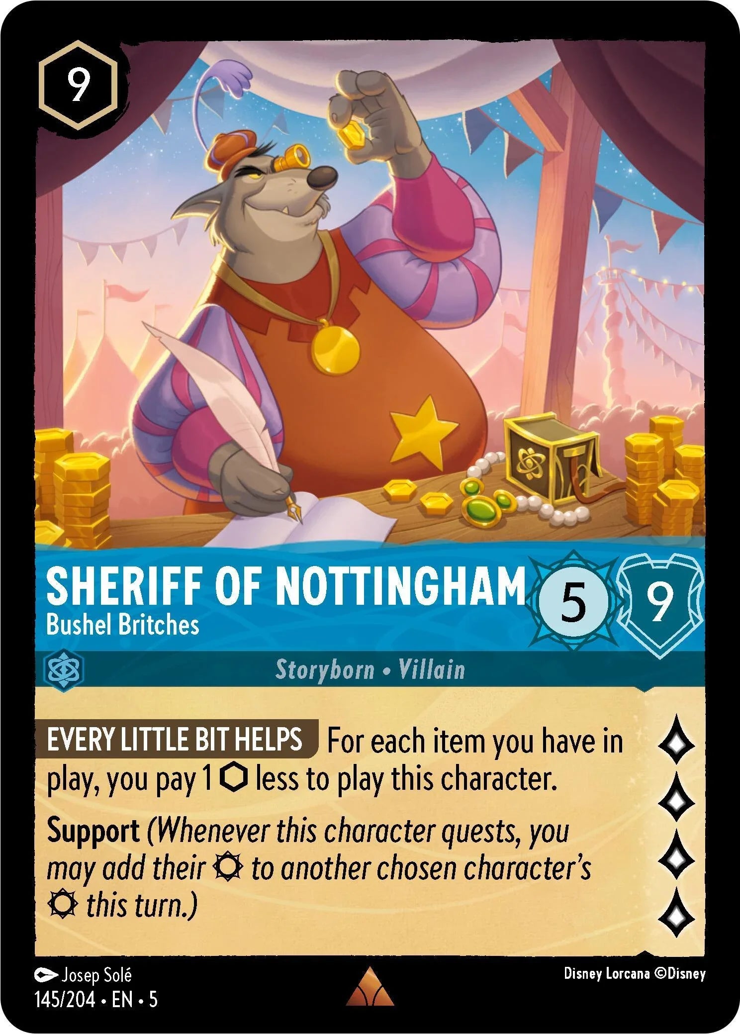  Sheriff of Nottingham - Bushel Britches (145/204) [Shimmering Skies] - Trading Card World