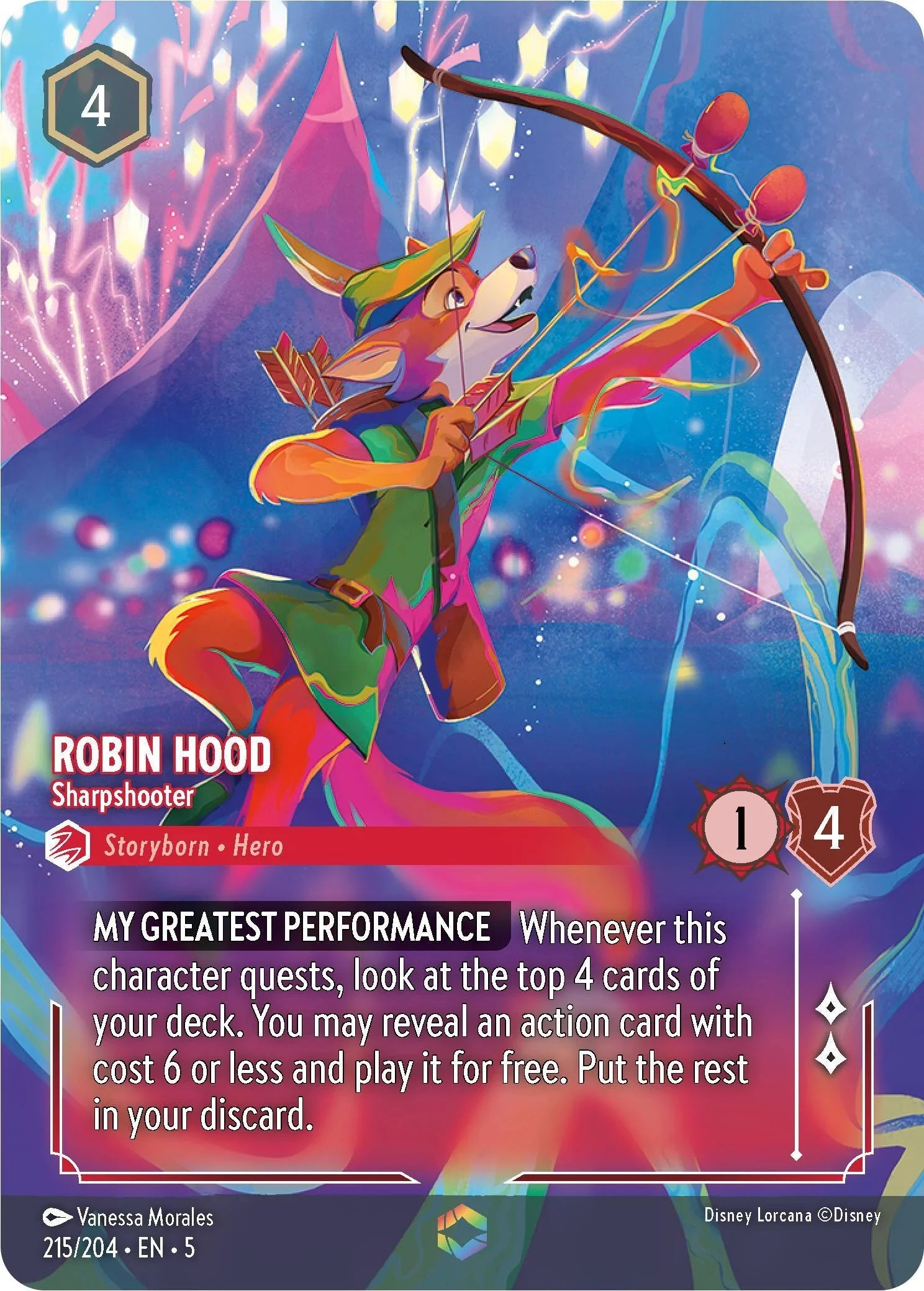  Robin Hood - Sharpshooter (Enchanted) (215/204) [Shimmering Skies] - Trading Card World