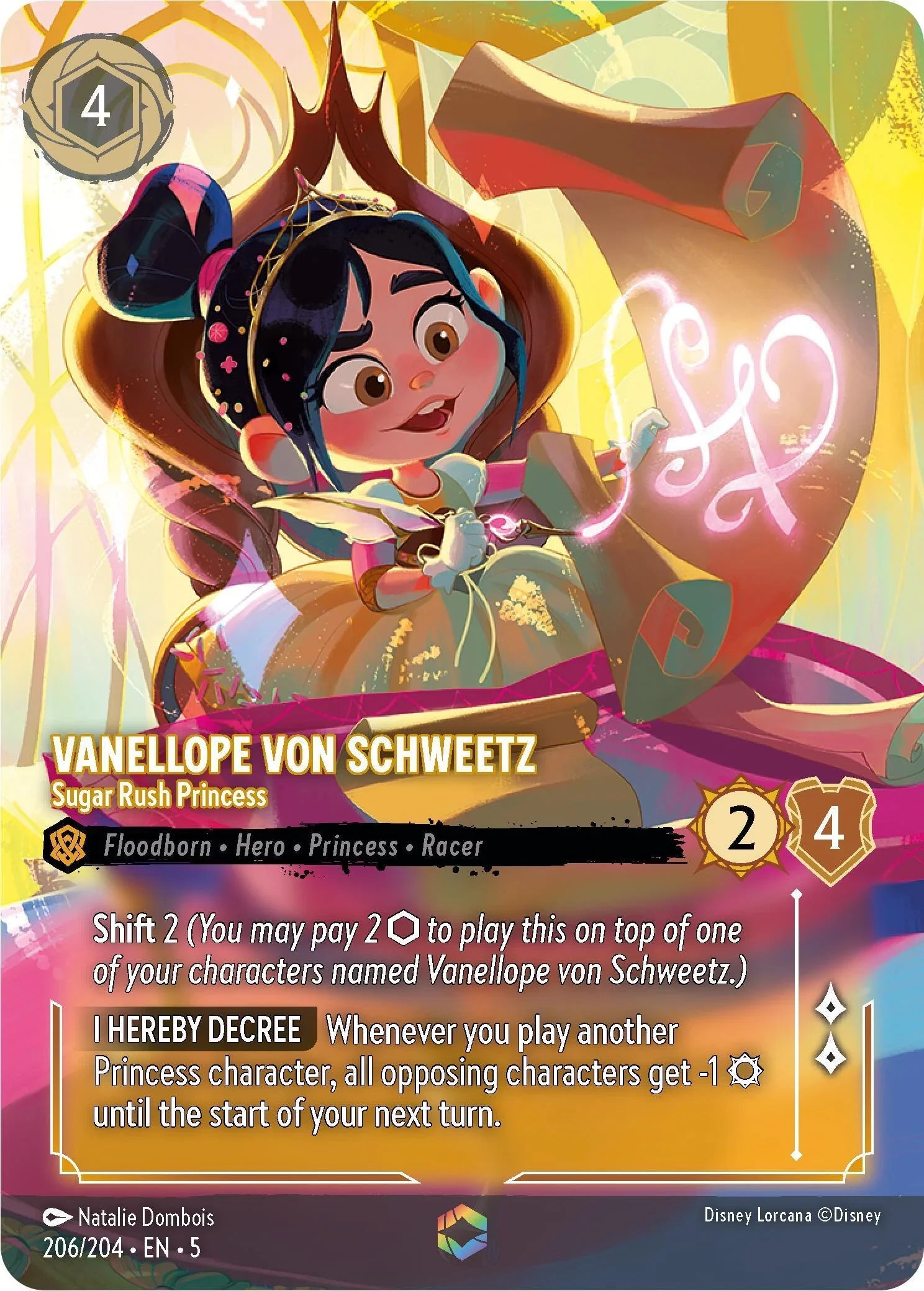  Vanellope von Schweetz - Sugar Rush Princess (Enchanted) (206/204) [Shimmering Skies] - Trading Card World
