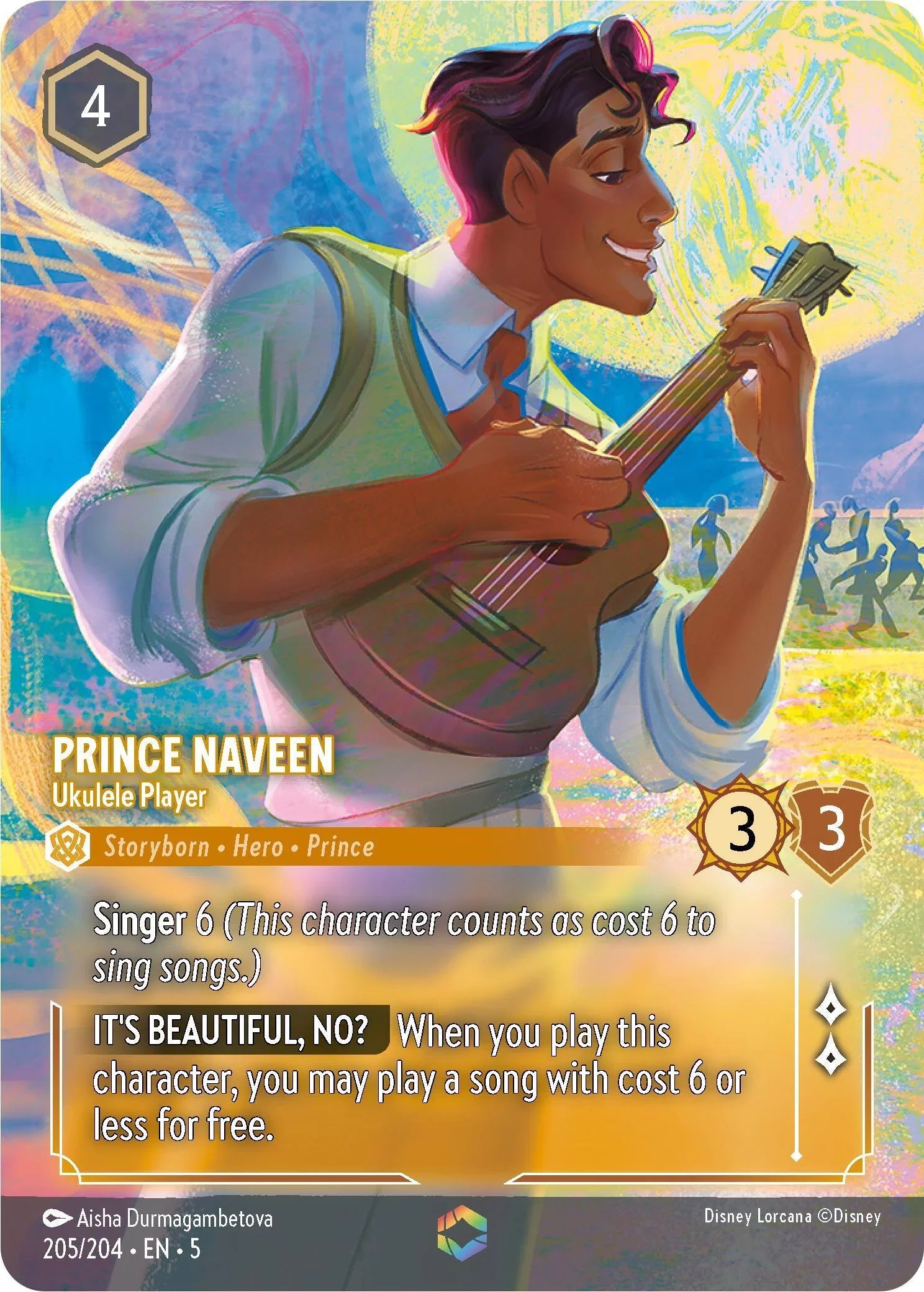  Prince Naveen - Ukulele Player (Enchanted) (205/204) [Shimmering Skies] - Trading Card World