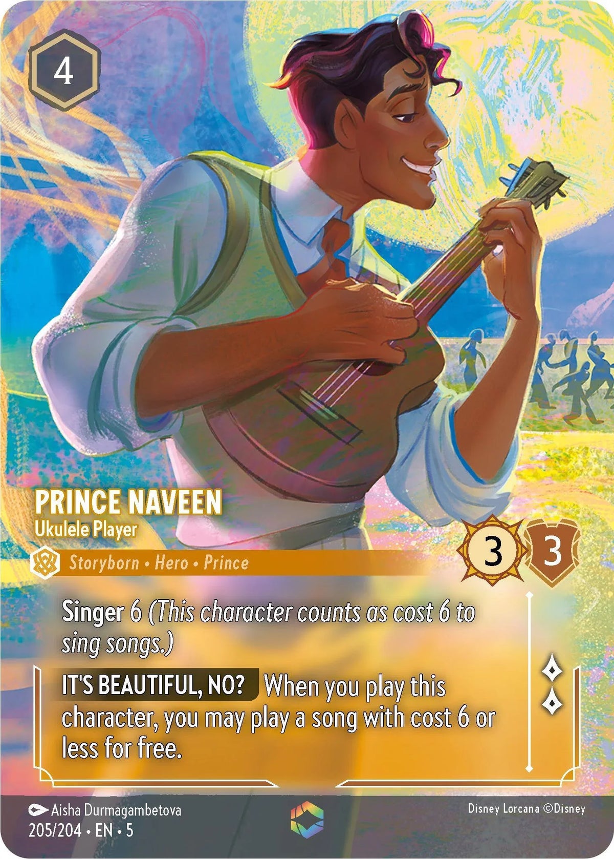  Prince Naveen - Ukulele Player (Enchanted) (205/204) [Shimmering Skies] - Trading Card World