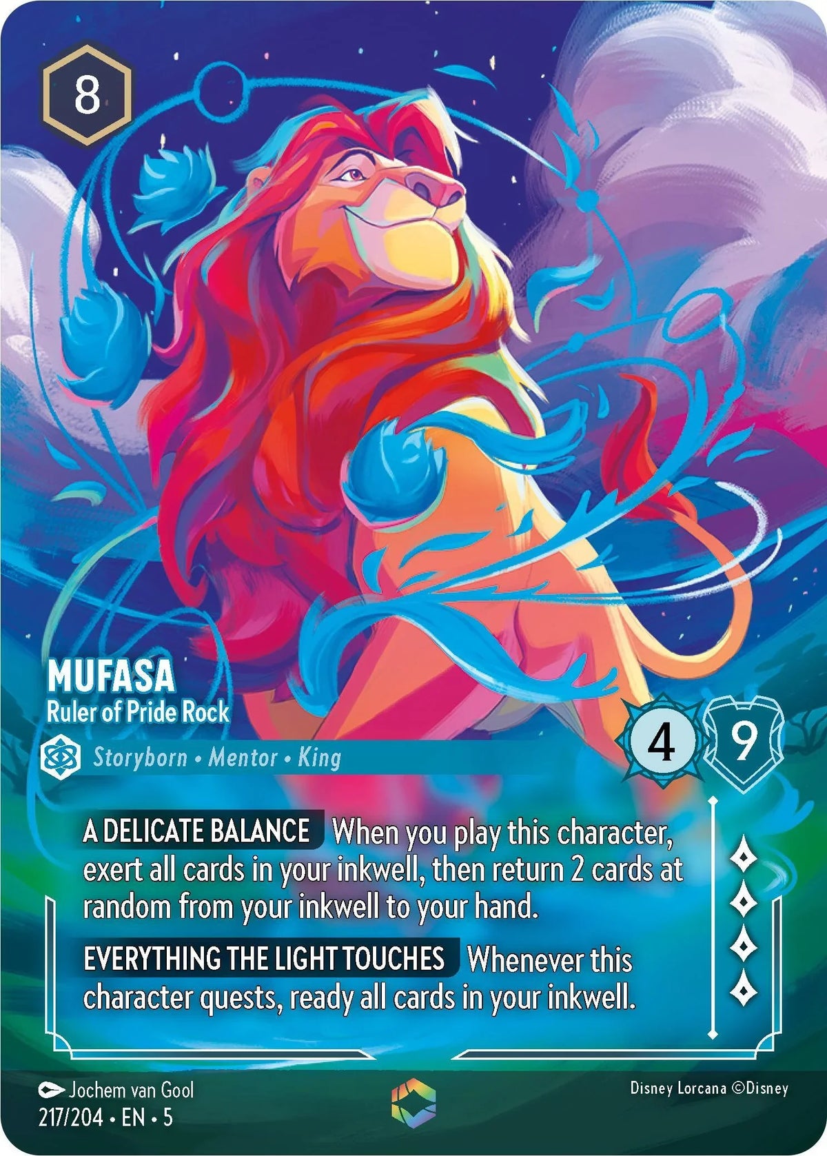  Mufasa - Ruler of Pride Rock (Enchanted) (217/204) [Shimmering Skies] - Trading Card World