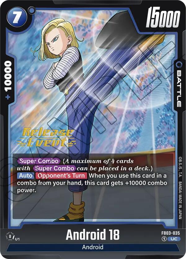  Android 18 [Raging Roar Release Event Cards] - Trading Card World