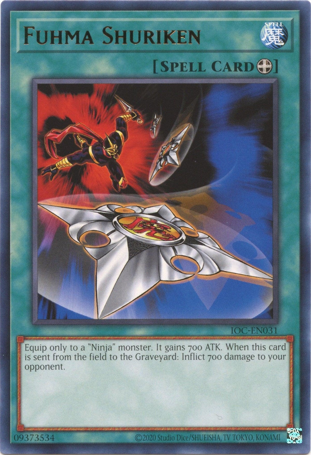 Invasion of Chaos (25th Anniversary Edition), Normal Spell, Rare, Spell, Unlimited Fuhma Shuriken (25th Anniversary) [IOC-EN031] Rare - Trading Card World