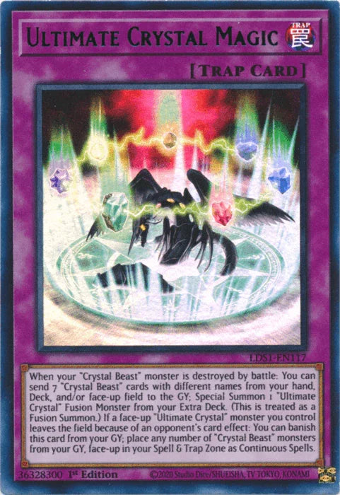 1st Edition, Legendary Duelists: Season 1, Normal Trap, Trap, Ultra Rare Ultimate Crystal Magic (Green) [LDS1-EN117] Ultra Rare - Trading Card World