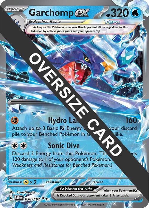 Scarlet & Violet: Paradox Rift Garchomp ex (038) (Jumbo Card) [Scarlet & Violet: Paradox Rift] - Trading Card World