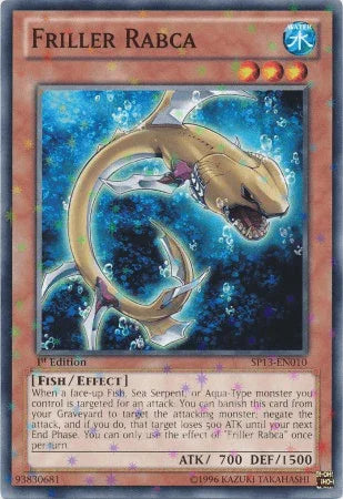 1st Edition, Effect Monster, Fish, Star Pack 2013, Starfoil Rare, Unlimited, Water Friller Rabca [SP13-EN010] Starfoil Rare - Trading Card World