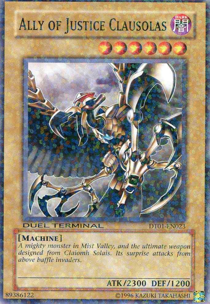 Common, Dark, Duel Terminal 1, Limited, Machine, Normal Monster Ally of Justice Clausolas [DT01-EN023] Common - Trading Card World