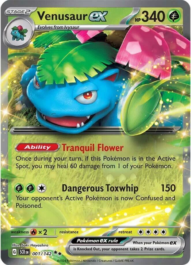 001, Double Rare, Scarlet & Violet: Stellar Crown Venusaur ex (001/142) [Scarlet & Violet: Stellar Crown] - Trading Card World