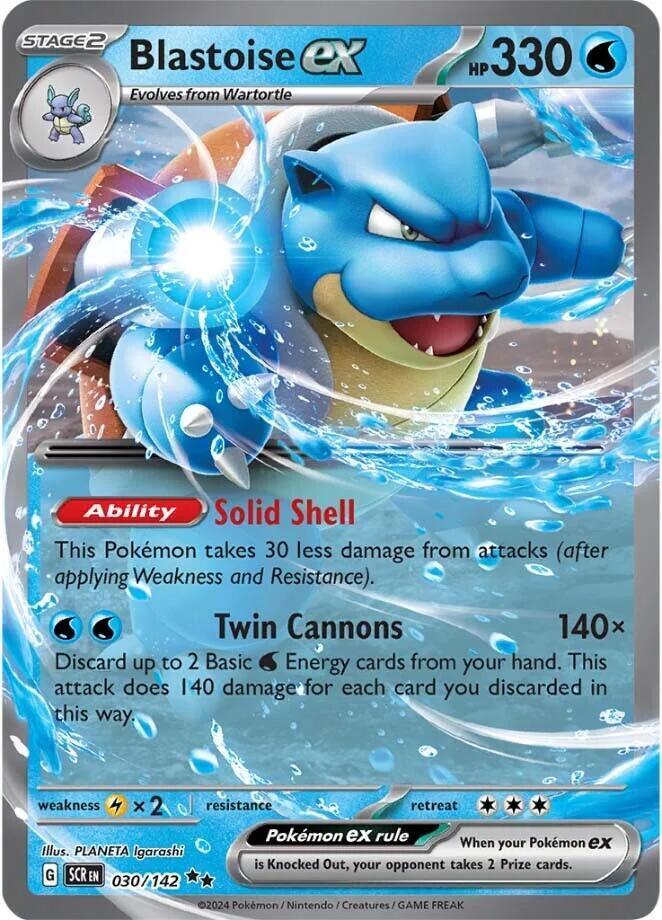 030, Scarlet & Violet: Stellar Crown Blastoise ex (030/142) [Scarlet & Violet: Stellar Crown] - Trading Card World