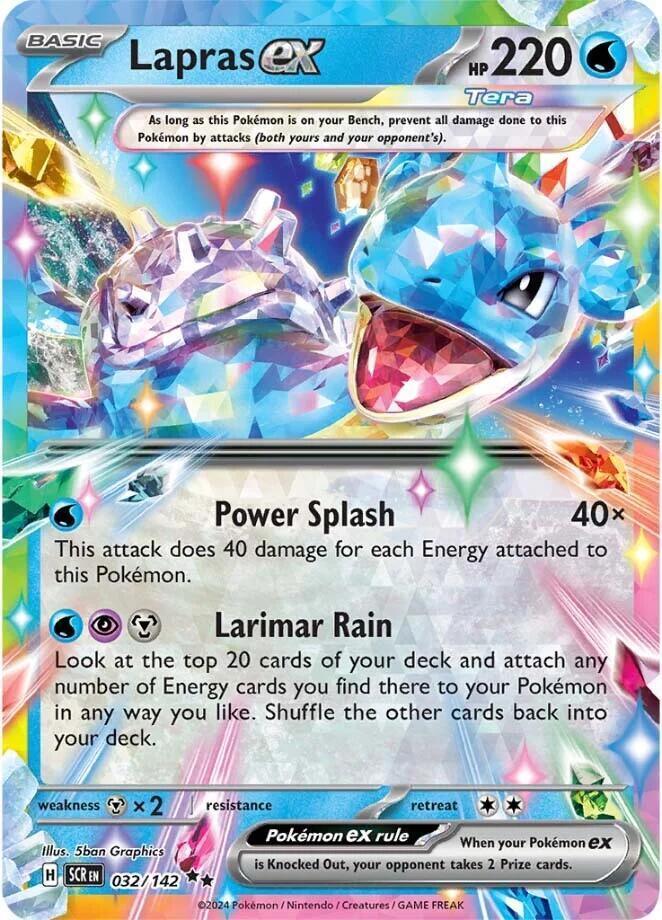 032, Double Rare, Scarlet & Violet: Stellar Crown Lapras ex (032/142) [Scarlet & Violet: Stellar Crown] - Trading Card World
