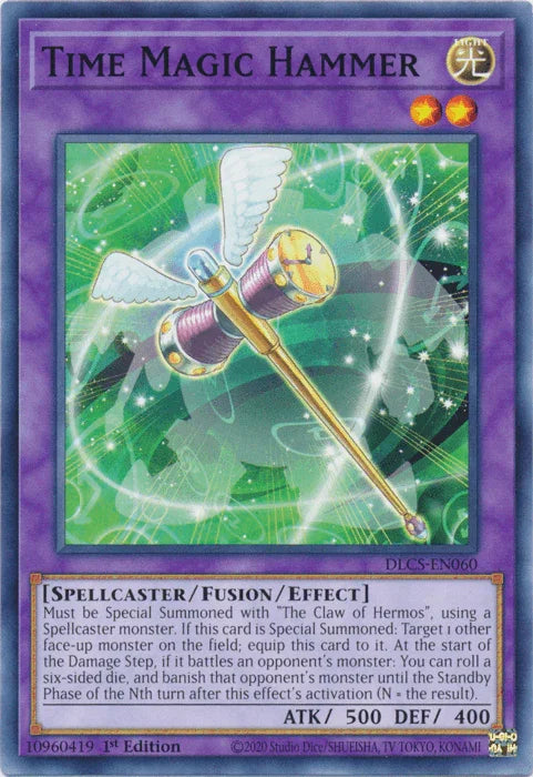 1st Edition, Common, Dragons of Legend: The Complete Series, Fusion/Effect Monster, Light, Spellcaster Time Magic Hammer [DLCS-EN060] Common - Trading Card World