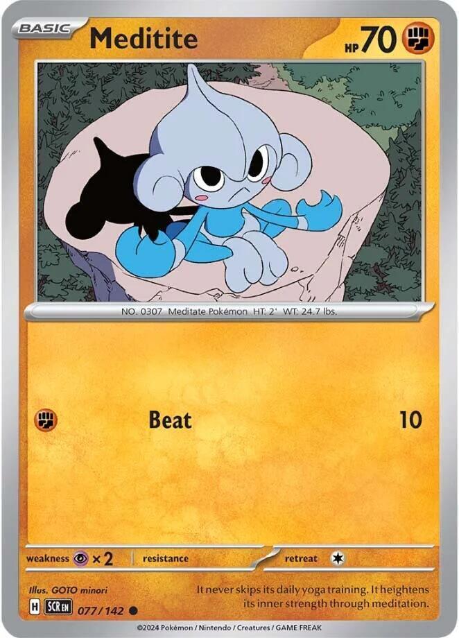 077, Scarlet & Violet: Stellar Crown Meditite (077/142) [Scarlet & Violet: Stellar Crown] - Trading Card World
