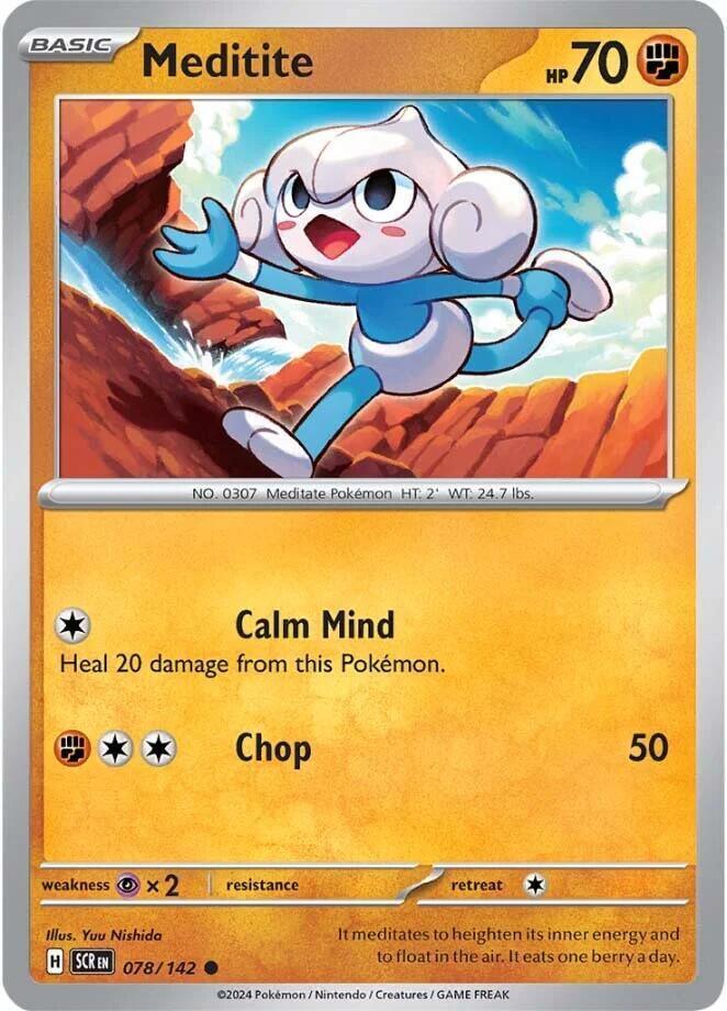 078, Scarlet & Violet: Stellar Crown Meditite (078/142) [Scarlet & Violet: Stellar Crown] - Trading Card World