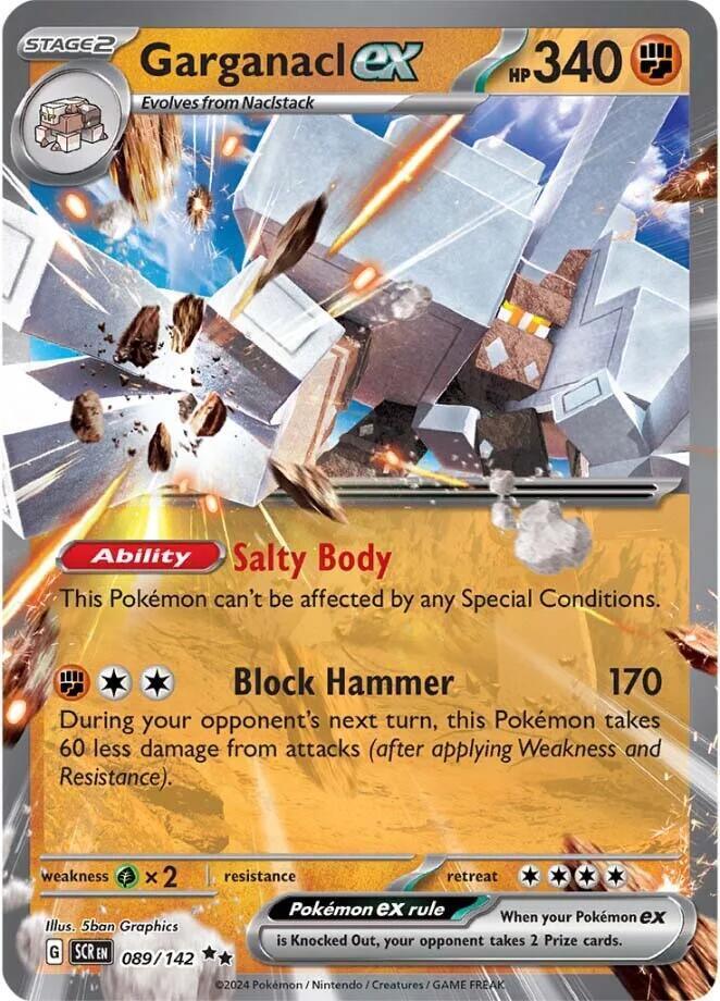 089, Scarlet & Violet: Stellar Crown Garganacl ex (089/142) [Scarlet & Violet: Stellar Crown] - Trading Card World