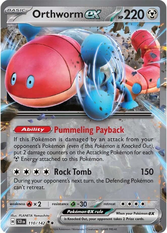 110, Scarlet & Violet: Stellar Crown Orthworm ex (110/142) [Scarlet & Violet: Stellar Crown] - Trading Card World