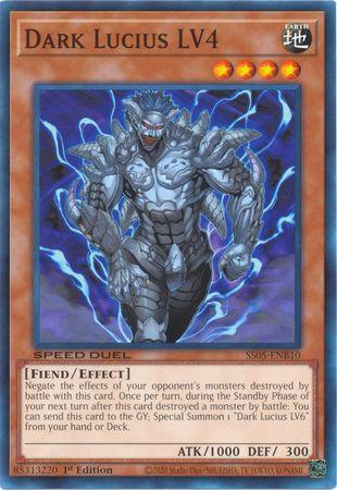 1st Edition, Common, Earth, Effect Monster, Fiend, Speed Duel: Twisted Nightmares Dark Lucius LV4 [SS05-ENB10] Common - Trading Card World