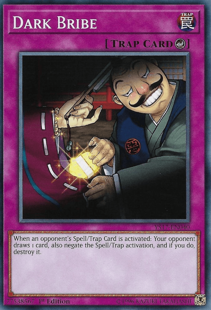 1st Edition, Common, Counter Trap, Starter Deck: Link Strike, Trap Dark Bribe [YS17-EN040] Common - Trading Card World