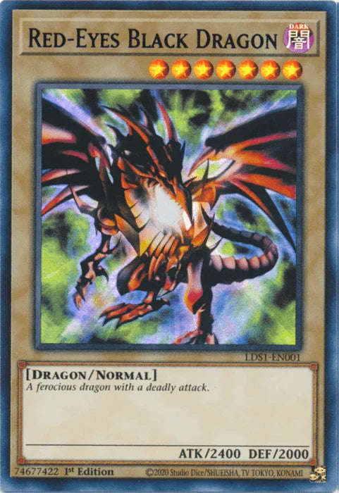 1st Edition, Dark, Dragon, Legendary Duelists: Season 1, Normal Monster, Ultra Rare Red-Eyes Black Dragon (Purple) [LDS1-EN001] Ultra Rare - Trading Card World