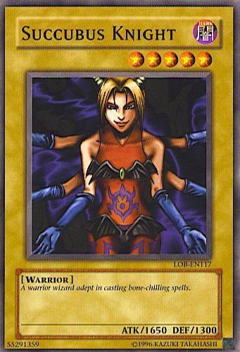 Common, Dark, Normal Monster, The Legend of Blue Eyes White Dragon, Unlimited, Warrior Succubus Knight [LOB-EN117] Common - Trading Card World
