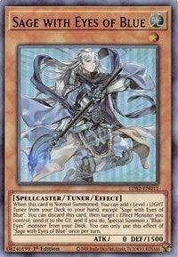 1st Edition, Legendary Duelists: Season 2, Light, Spellcaster, Tuner/Effect Monster, Ultra Rare Sage with Eyes of Blue (Purple) [LDS2-EN011] Ultra Rare - Trading Card World