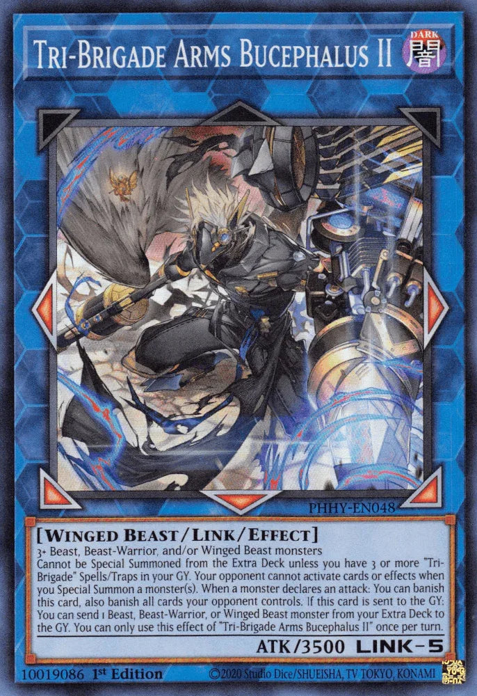 1st Edition, Dark, Link/Effect Monster, Photon Hypernova, Super Rare, Winged Beast Tri-Brigade Arms Bucephalus II [PHHY-EN048] Super Rare - Trading Card World