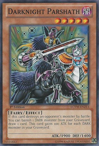 1st Edition, Common, Dark, Effect Monster, Fairy, Legendary Collection 3: Yugi's World, Unlimited Darknight Parshath [LCYW-EN213] Common - Trading Card World