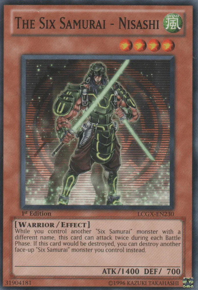 1st Edition, Common, Effect Monster, Legendary Collection 2, Unlimited, Warrior, Wind The Six Samurai - Nisashi [LCGX-EN230] Common - Trading Card World