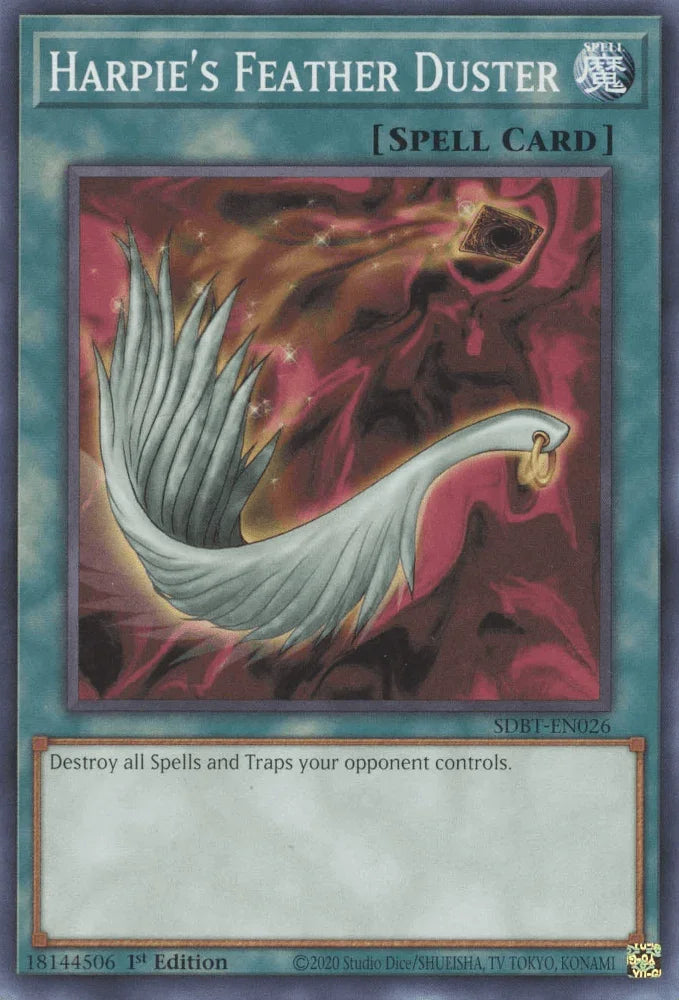 1st Edition, Common, Normal Spell, Spell, Structure Deck: Beware of Traptrix Harpie's Feather Duster [SDBT-EN026] Common - Trading Card World