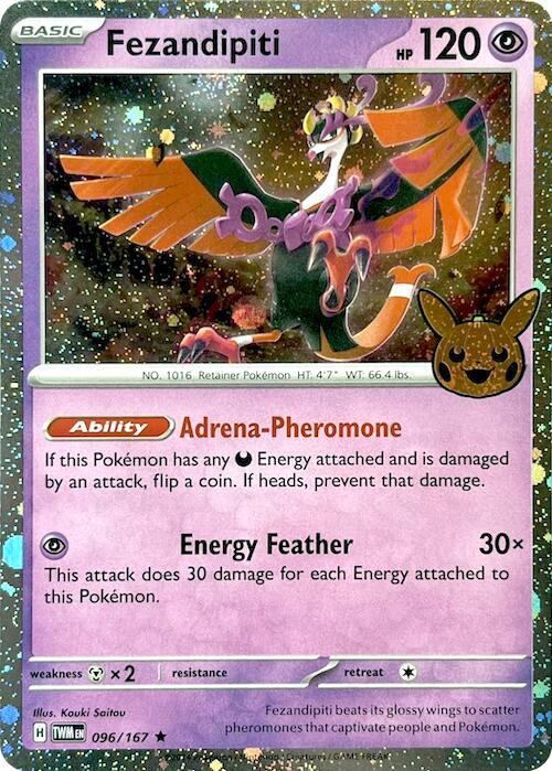 096, Holo Rare, Holofoil, Metal [x2], Psychic, Trick or Trade Fezandipiti (096/167) (Cosmos Holo) [Trick or Trade] - Trading Card World