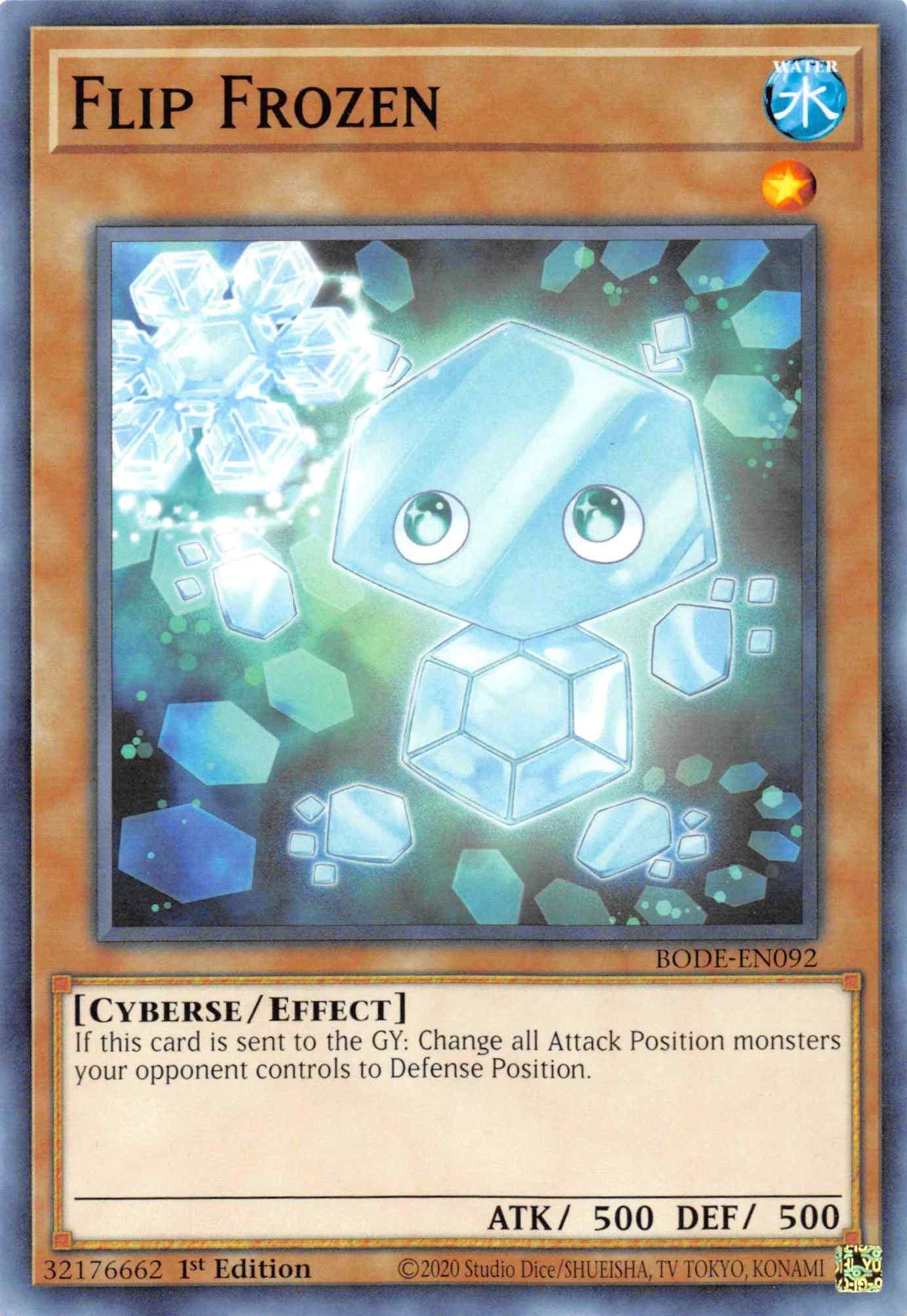1st Edition, Burst of Destiny, Common, Cyberse, Effect Monster, Water Flip Frozen [BODE-EN092] Common - Trading Card World