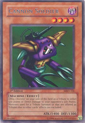 1st Edition, Dark, Effect Monster, Machine, Metal Raiders, Rare, Unlimited Cannon Soldier [MRD-106] Rare - Trading Card World