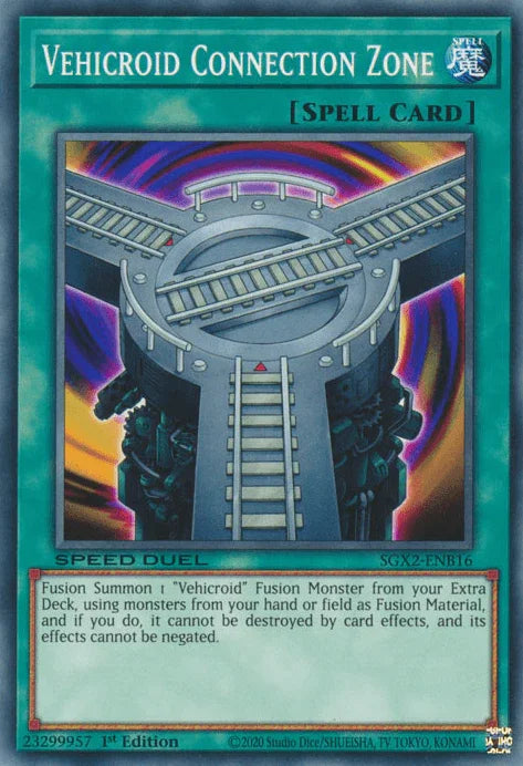 1st Edition, Common, Normal Spell, Speed Duel GX: Midterm Paradox, Spell Vehicroid Connection Zone [SGX2-ENB16] Common - Trading Card World