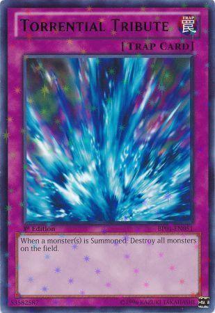 1st Edition, Battle Pack: Epic Dawn, Normal Trap, Starfoil Rare, Trap, Unlimited Torrential Tribute [BP01-EN051] Starfoil Rare - Trading Card World