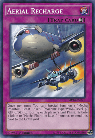 1st Edition, 2014 Mega-Tins Mega Pack, Common, Countinuous Trap, Trap Aerial Recharge [MP14-EN048] Common - Trading Card World