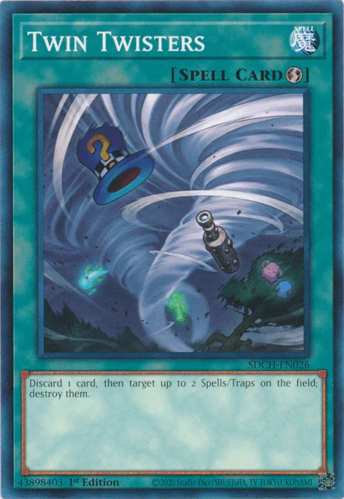 1st Edition, Common, Quick Play Spell, Spell, Structure Deck: Spirit Charmers Twin Twisters [SDCH-EN026] Common - Trading Card World